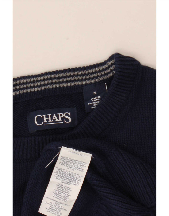 Chaps Pull Col Rond Homme Bleu Marine Moyen Coton
