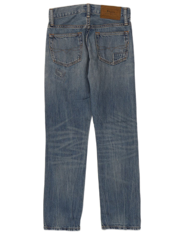 Polo Ralph Lauren Jean droit vieilli pour garçon 7-8 ans W24 L24 Bleu