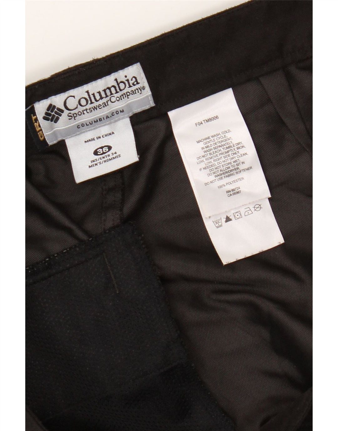 Columbia Pantalon Cargo Droit Homme W36 L33 Marron Polyester