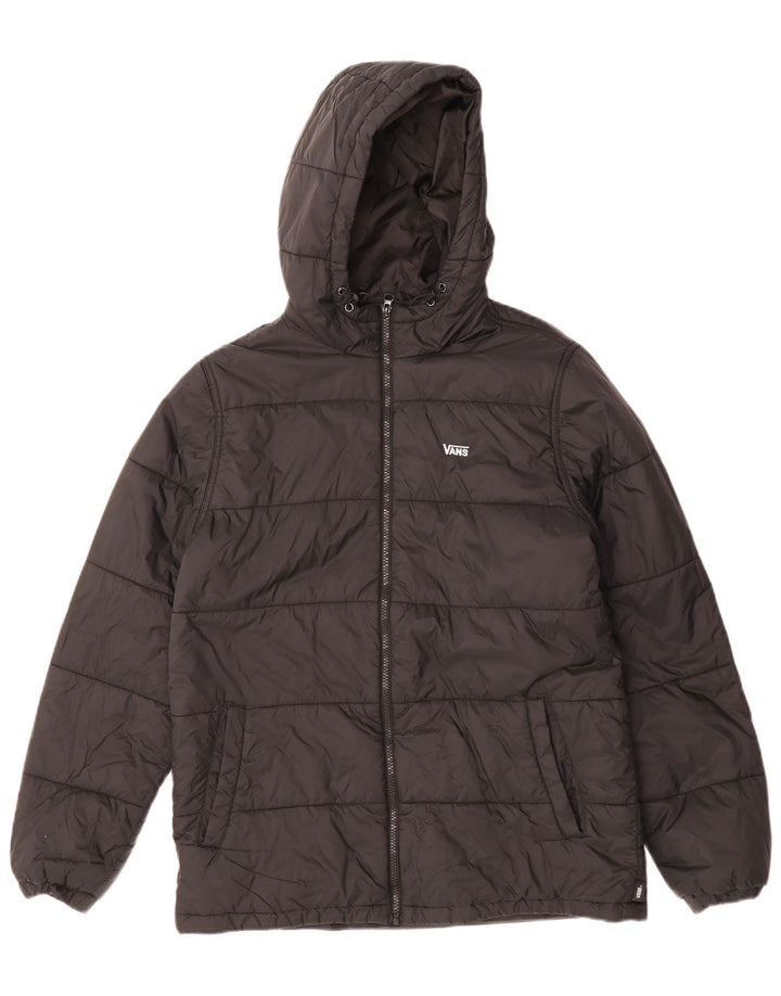 VANS Veste matelassée à capuche pour hommes UK 36 Small Black Nylon