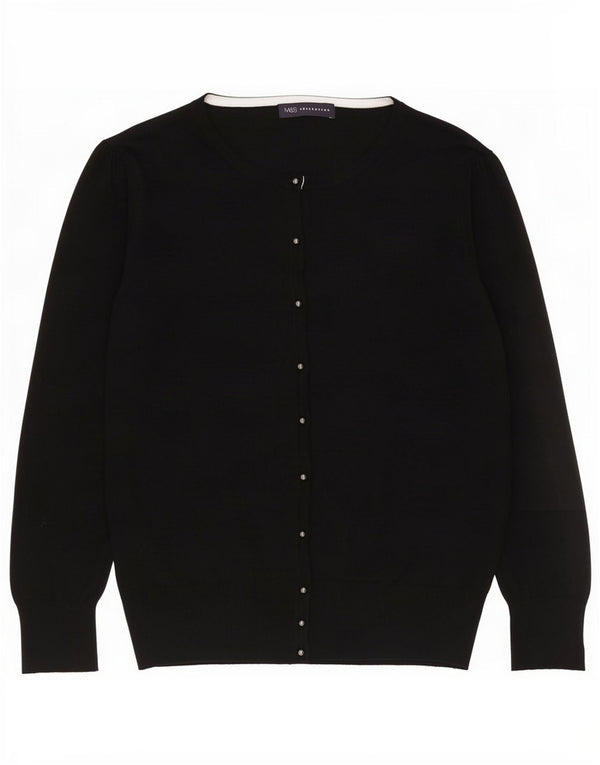 Marks & Spencer Pull Cardigan Femme UK 16 Large Viscose Noir