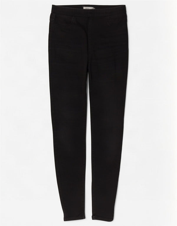 Marks & Spencer Jean Jegging Femme UK 12 Moyen W30 L29 Coton Noir