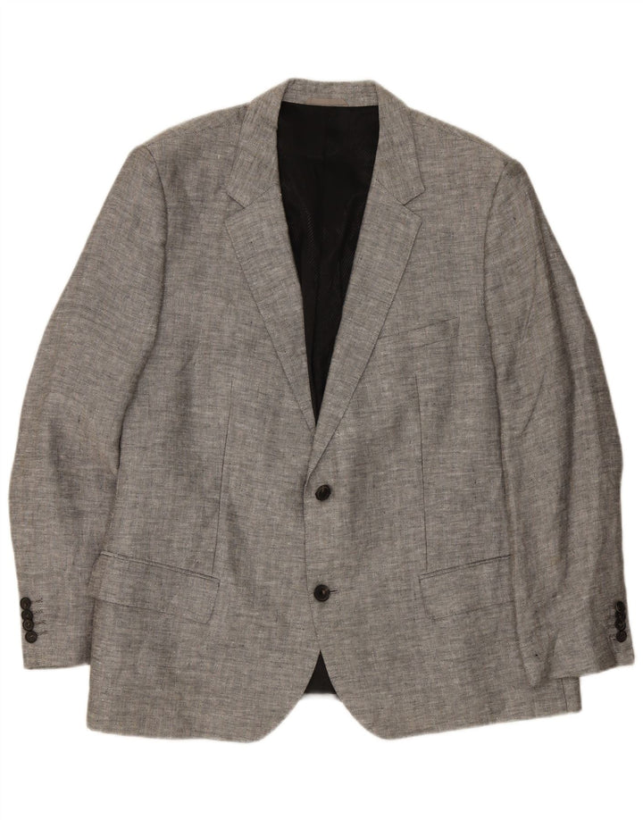 Hugo Boss Veste blazer à 2 boutons pour homme EU 62 6XL Gris Lin