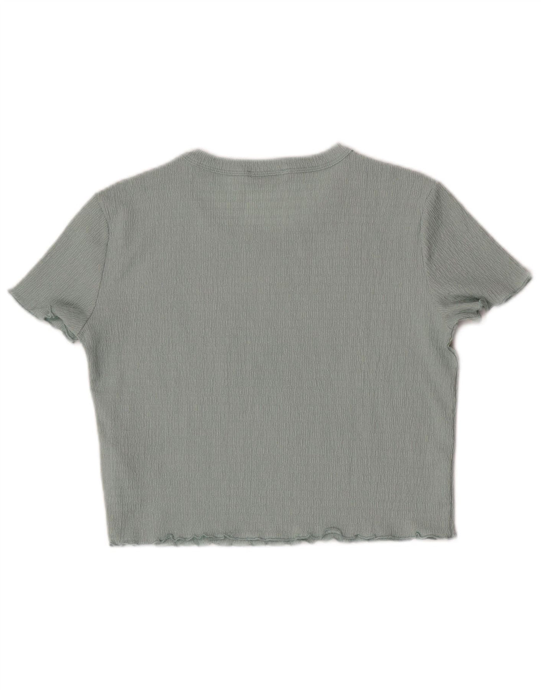 Guess Femmes Crop T-Shirt Top UK 12 Bleu Moyen Polyester