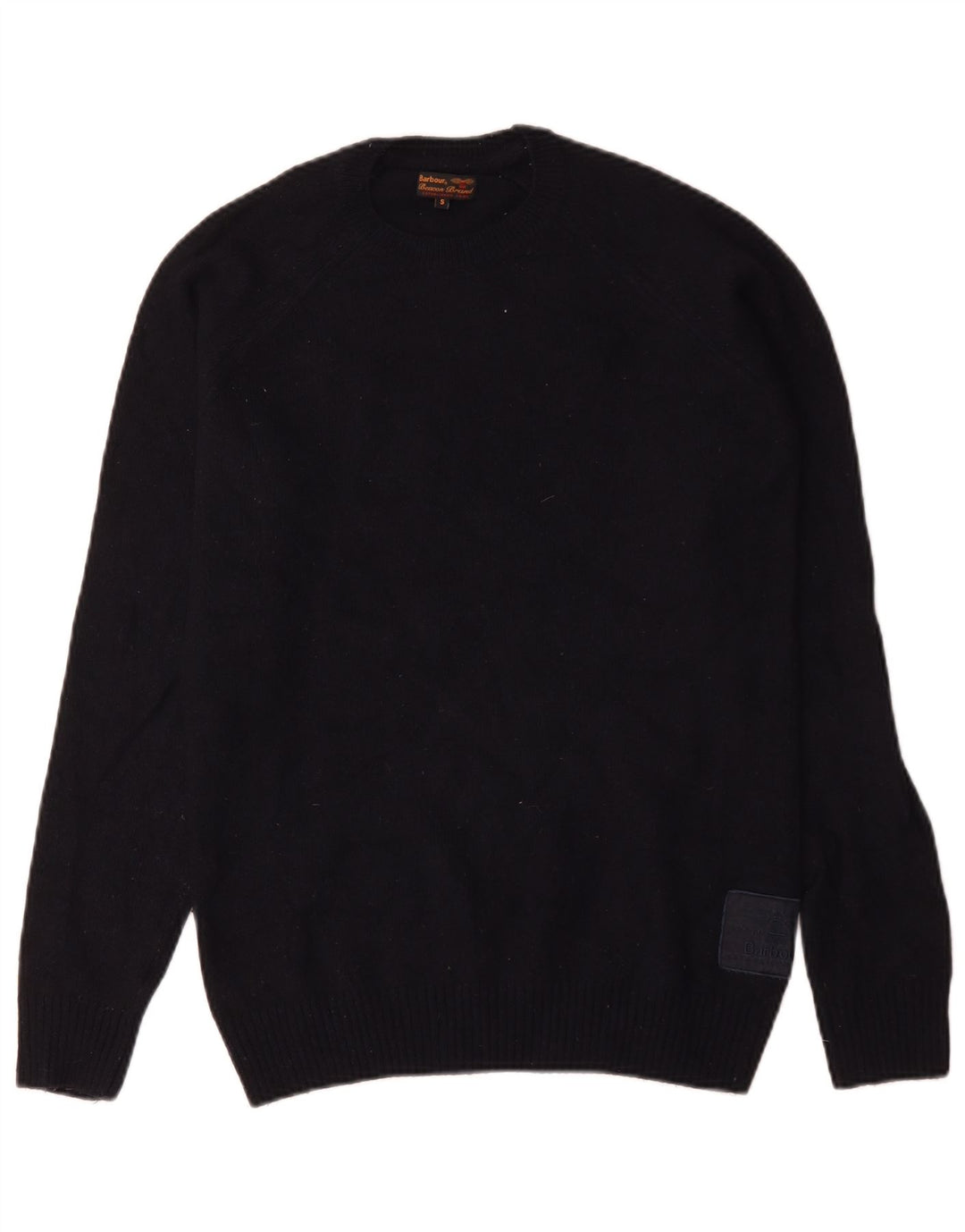 Barbour Pull à col rond pour homme Petite laine bleu marine
