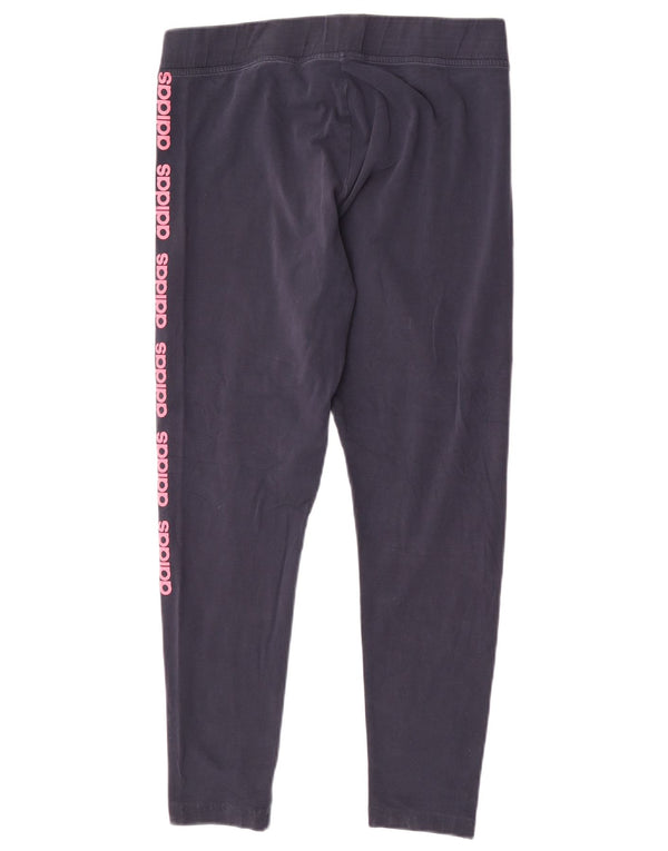 Adidas Legging graphique pour femme UK 18 XL Bleu marine Coton
