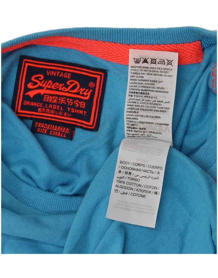 SUPERDRY T-Shirt Homme Top Petit Bleu Coton