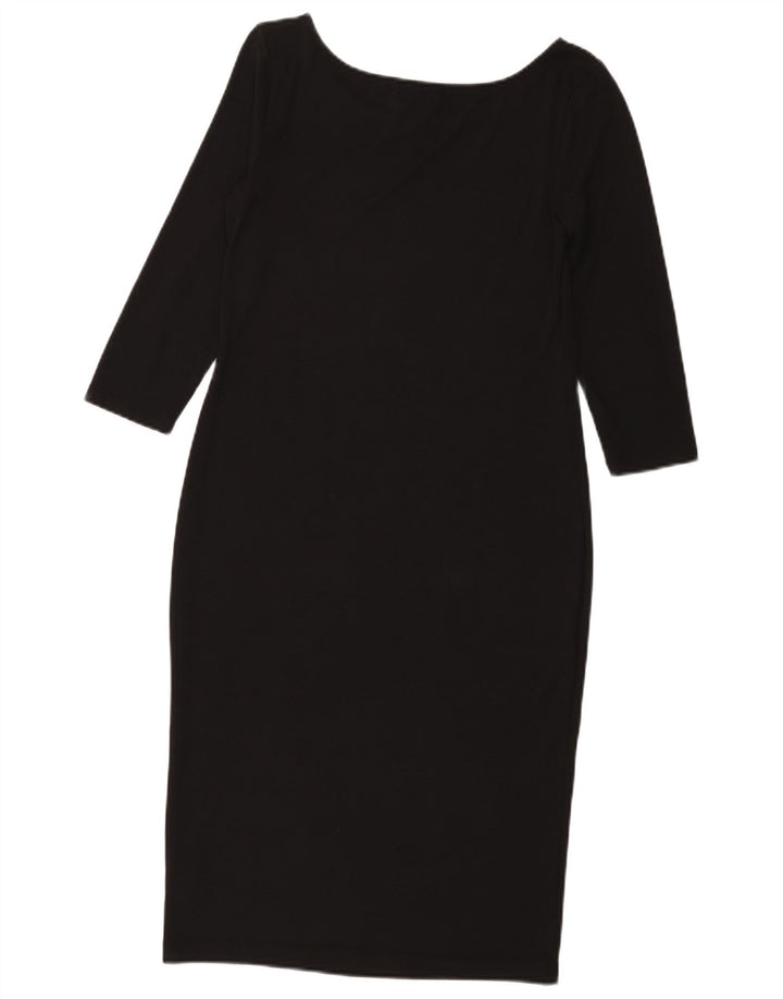 Gap Robe fourreau à manches 3/4 pour femme UK 10 Petit Noir Polyester