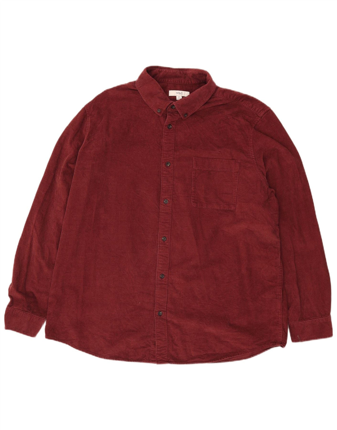 Marks & Spencer Chemise Homme 2XL Coton Bordeaux