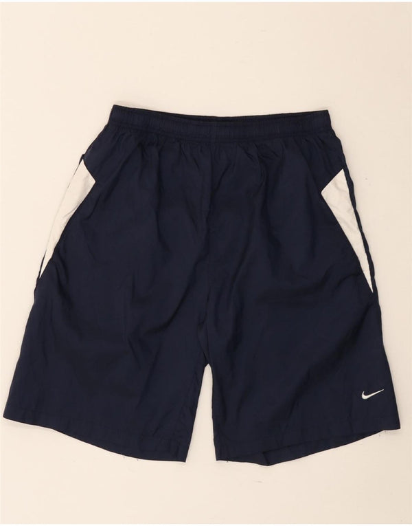 NIKE Short de sport pour garçon 13-14 ans XL Bleu marine Colorblock Nylon