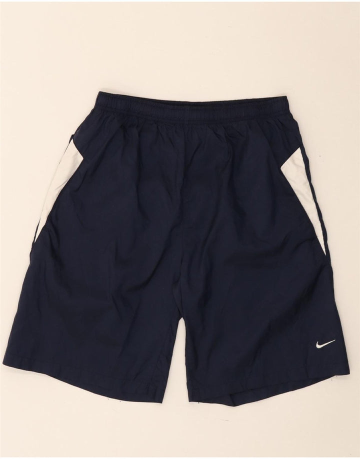 NIKE Short de sport pour garçon 13-14 ans XL Bleu marine Colorblock Nylon
