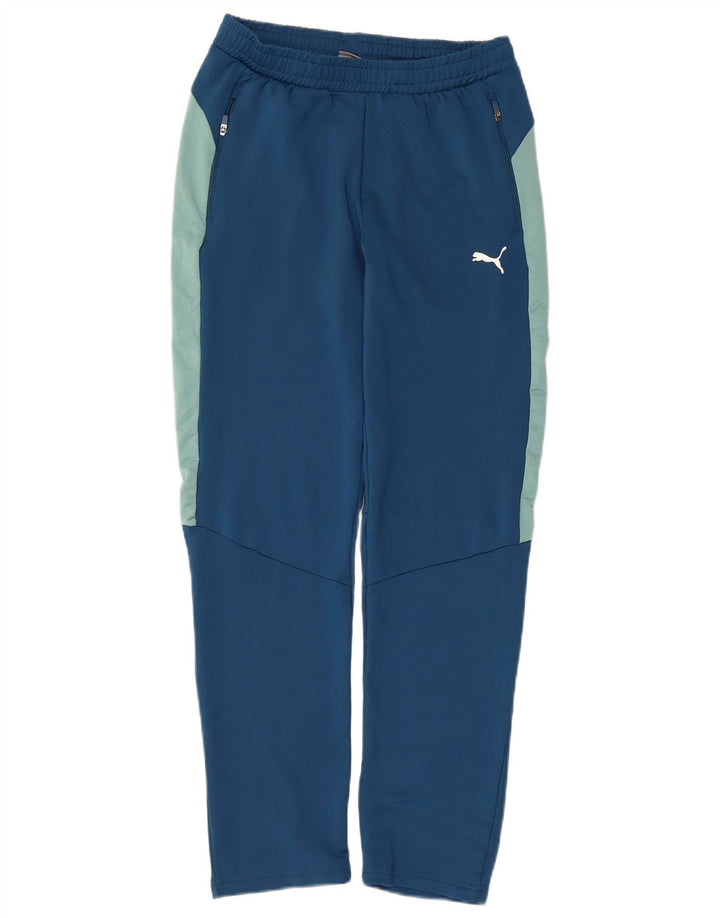 Puma Pantalon de survêtement garçon 13-14 ans Bleu Colorblock Polyester