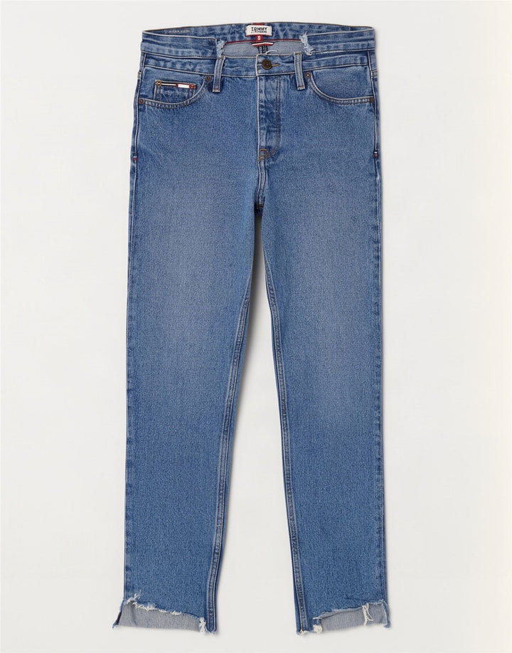 Tommy Hilfiger Jean slim effet vieilli W28 L28 en coton bleu pour femme