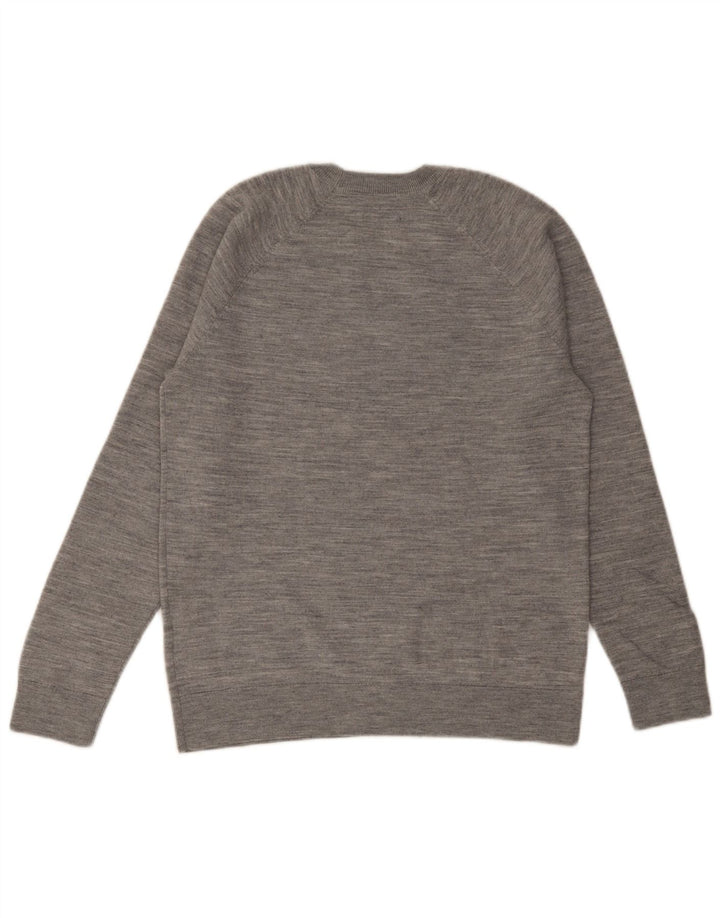 ABERCROMBIE & FITCH Pull à col rond pour homme Gris moyen moucheté