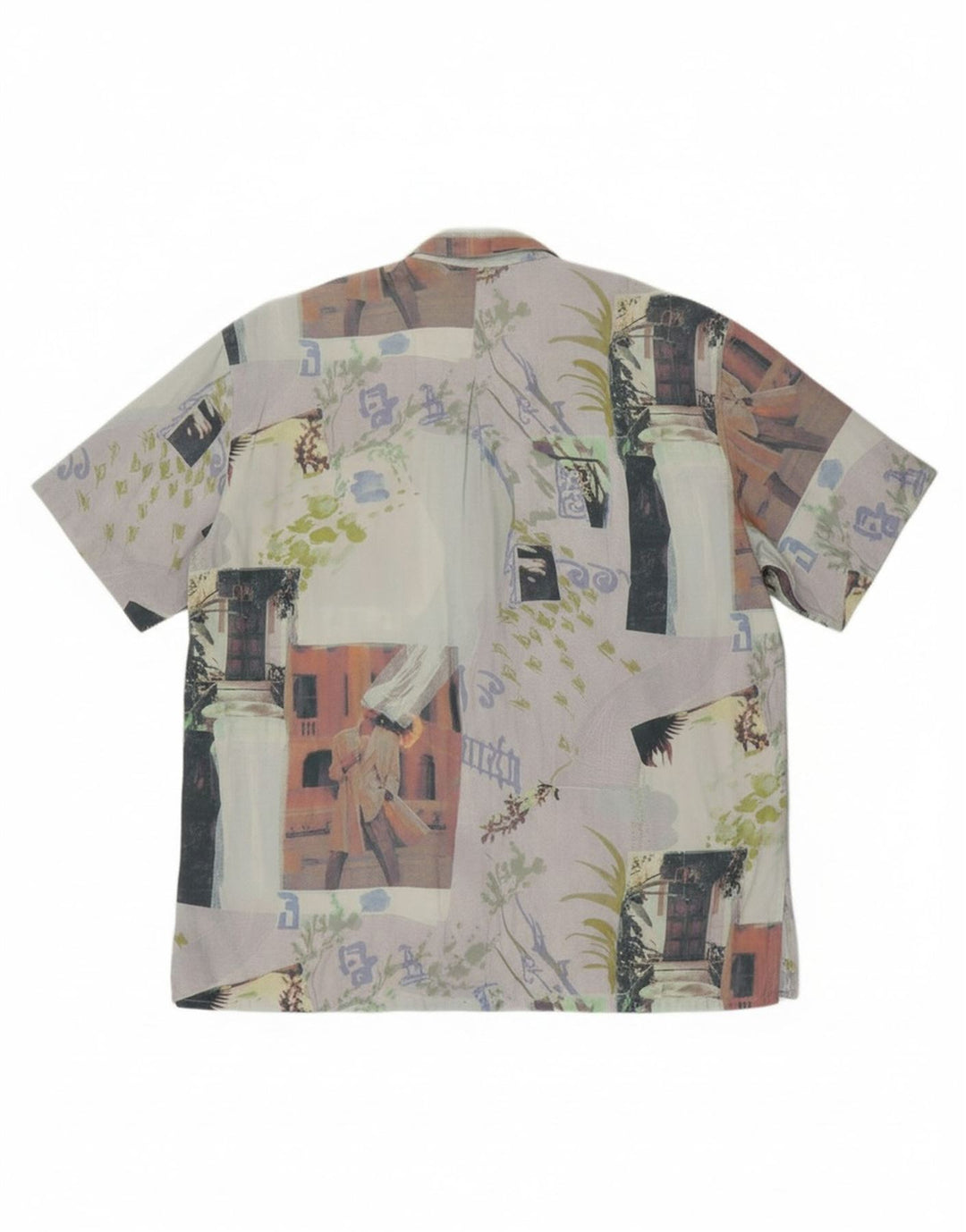 BIANCA Womens Oversized Shirt Dress IT 46 Large Multicoloured Patchwork