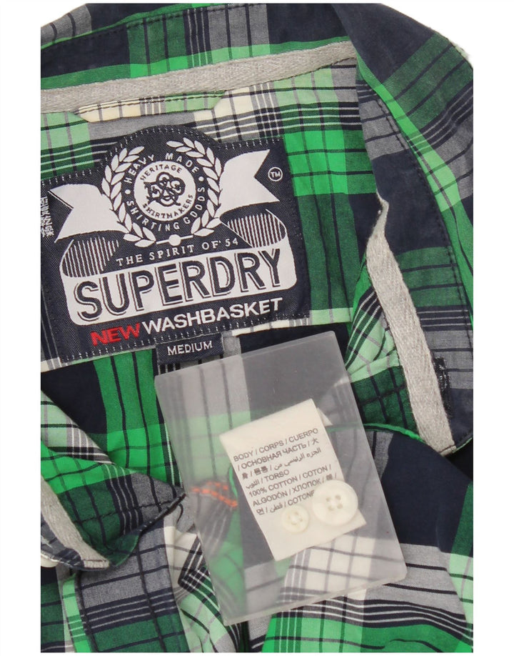 Superdry Chemise Homme Vert Moyen Check Cotton