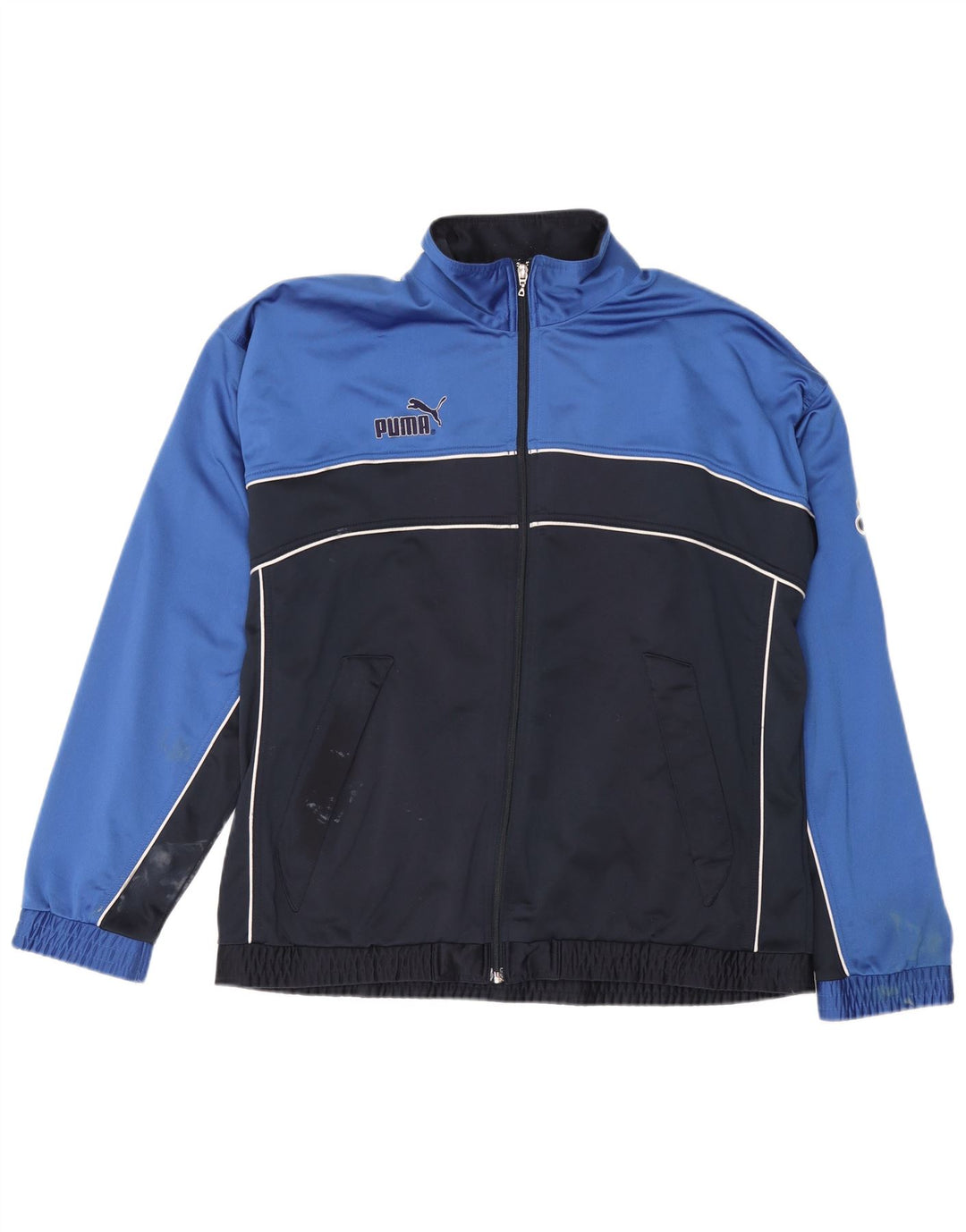 Puma Veste de Survêtement Graphique Homme Large Bleu Marine Colorblock