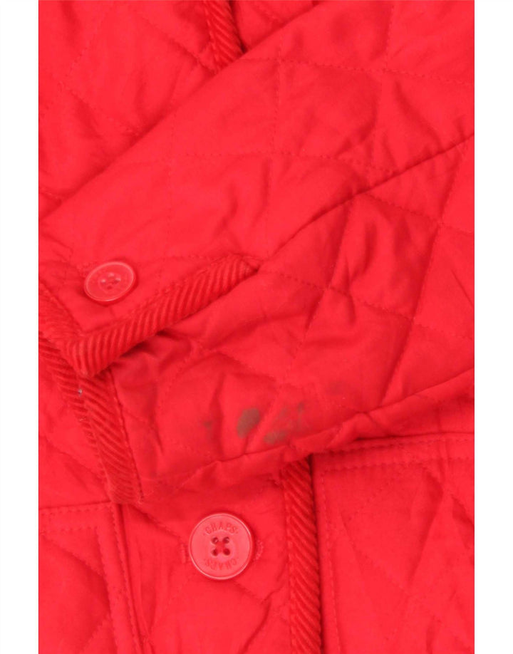 Chaps Veste matelassée pour femme UK 10 Small Rouge Polyester