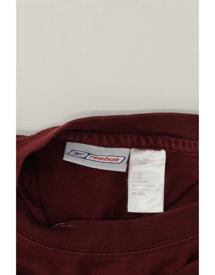 Reebok T-Shirt Homme Haut Large Coton Bordeaux