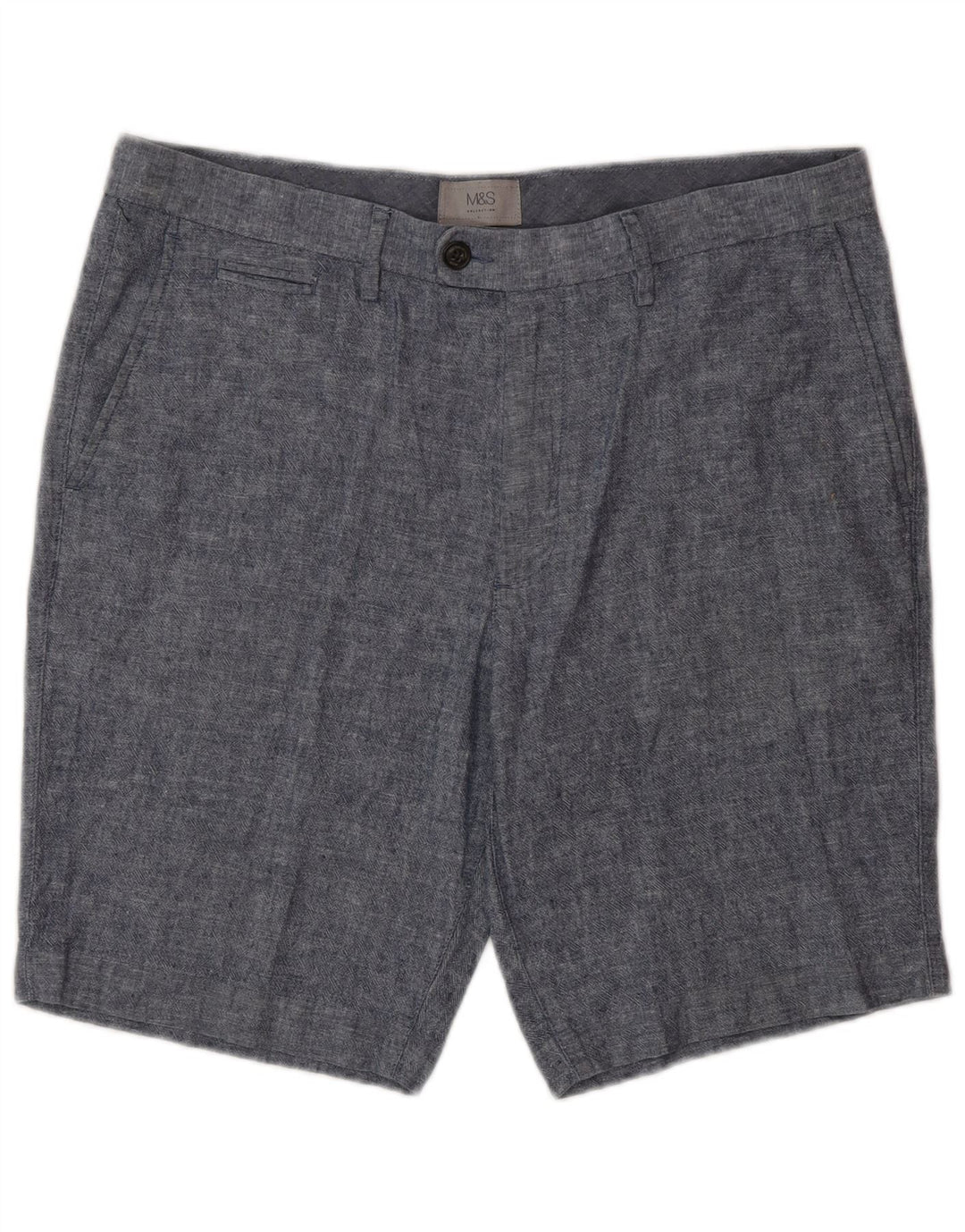 Marks & Spencer Short Chino Homme W34 Grand Lin Bleu