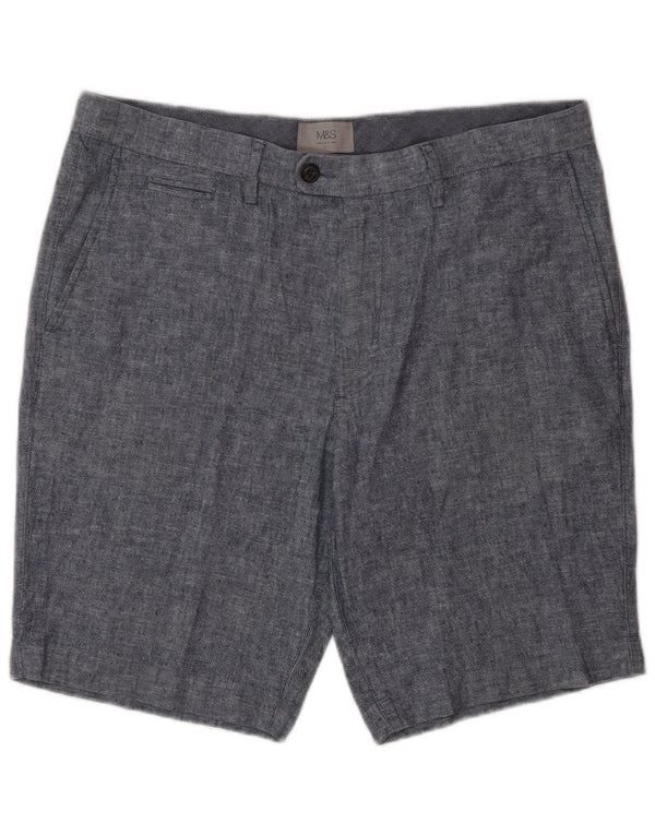 Marks & Spencer Short Chino Homme W34 Grand Lin Bleu