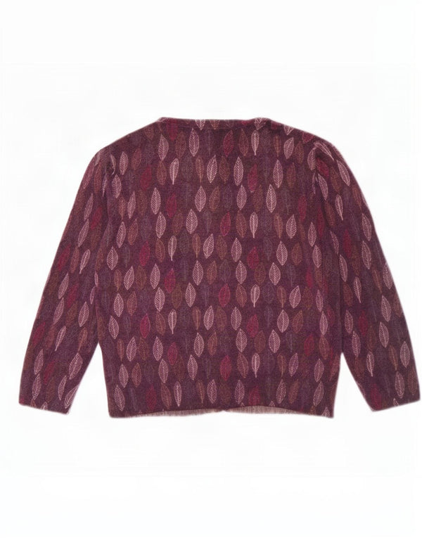 Laura Ashley Pull boléro à manches 3/4 pour femme UK 18 XL Violet Floral