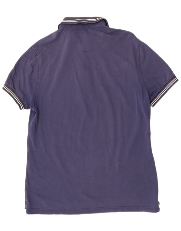 Massimo Dutti Polo à manches courtes pour homme Coupe droite Taille L Bleu marine