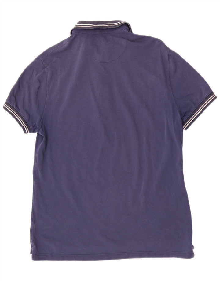 Massimo Dutti Polo à manches courtes pour homme Coupe droite Taille L Bleu marine