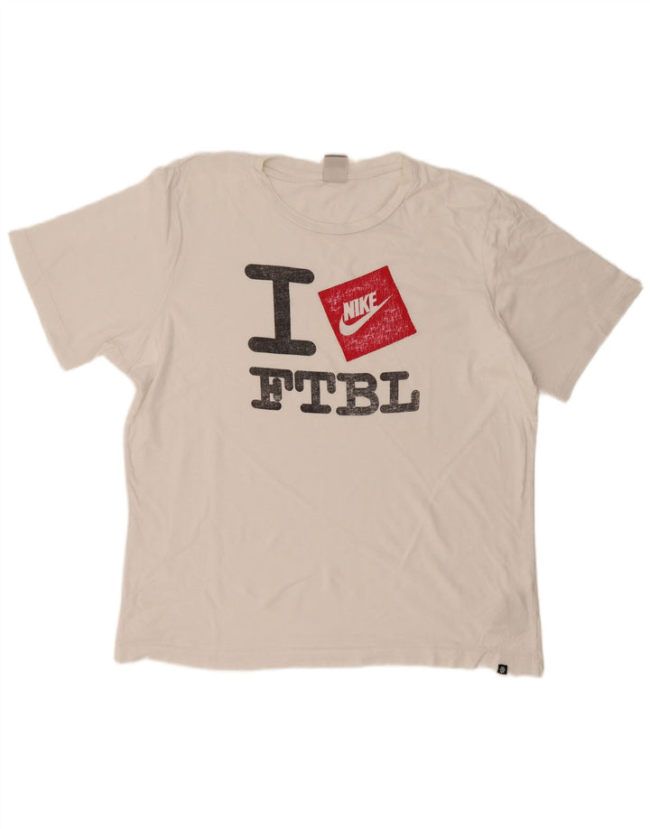 Nike T-shirt graphique pour homme en coton blanc 2XL