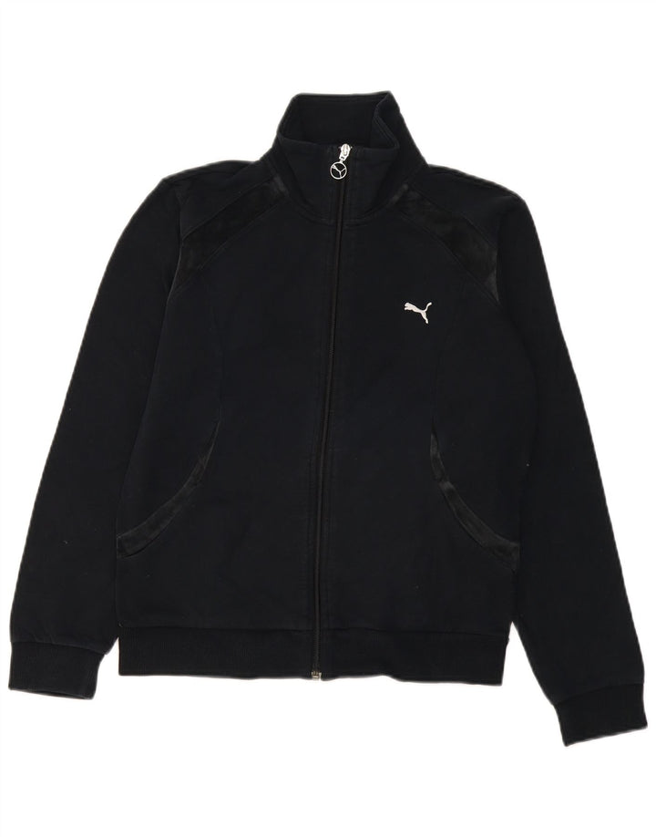 Puma Veste de survêtement pour femme UK 14 Large Noir Coton