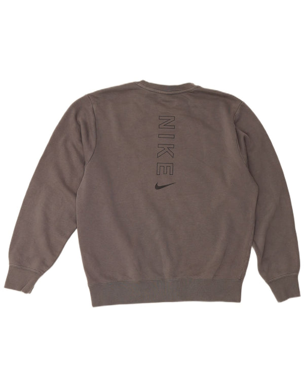 Nike Sweat-shirt graphique en coton color block gris moyen pour homme