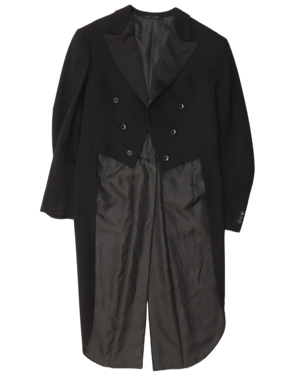 vintage Mens Tailcoat Blazer Veste UK 36 Petit Noir