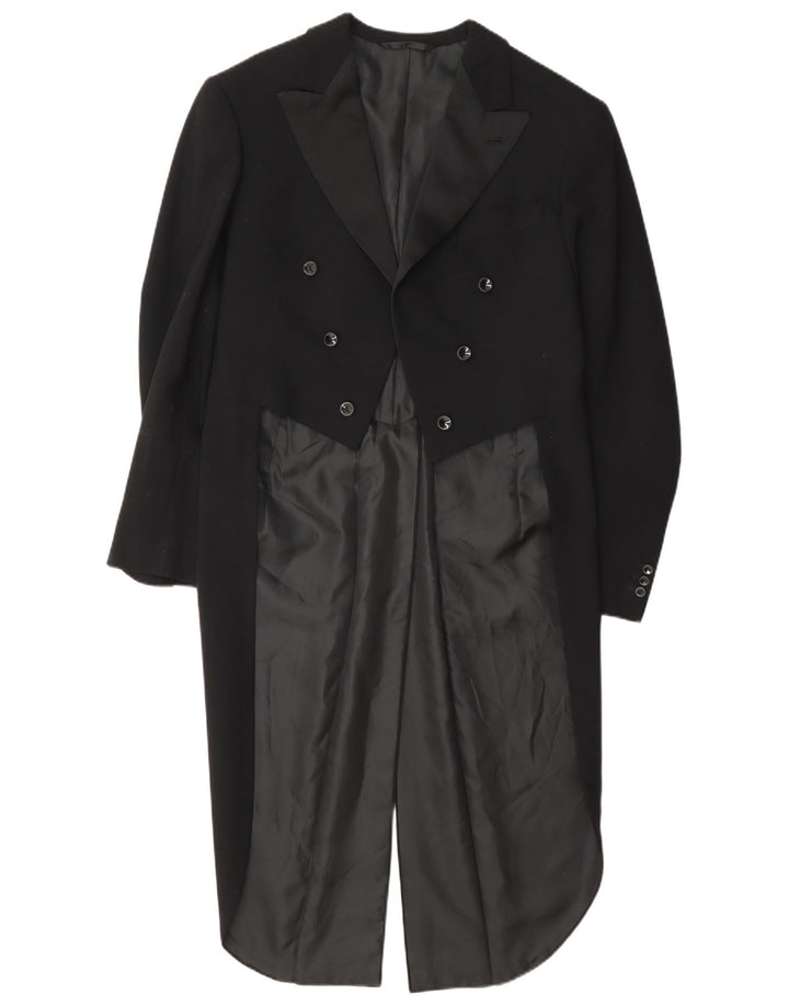 vintage Mens Tailcoat Blazer Veste UK 36 Petit Noir