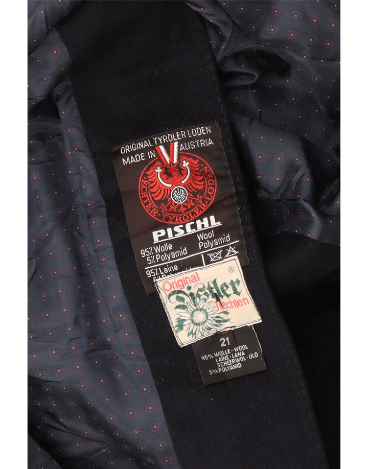 Pischl Manteau Femme UK 44 Laine Bleu Marine Moyen