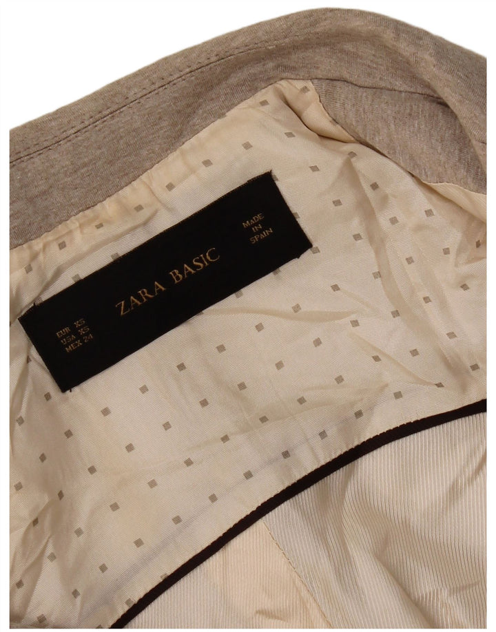 Zara Veste blazer à 1 bouton pour femme UK 6 XS Beige