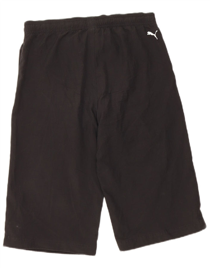 Puma Short de Sport Graphique Garçon 11-12 Ans Noir Polyester