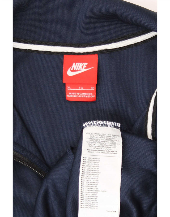 Nike Veste de survêtement pour homme XL Bleu marine Colorblock Polyester