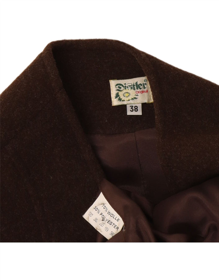 Distler Gilet Trachten Femme EU 38 Laine Marron Moyen