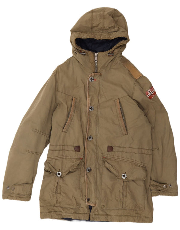 Napapijri Parka à capuche pour homme UK 42 XL Vert Coton