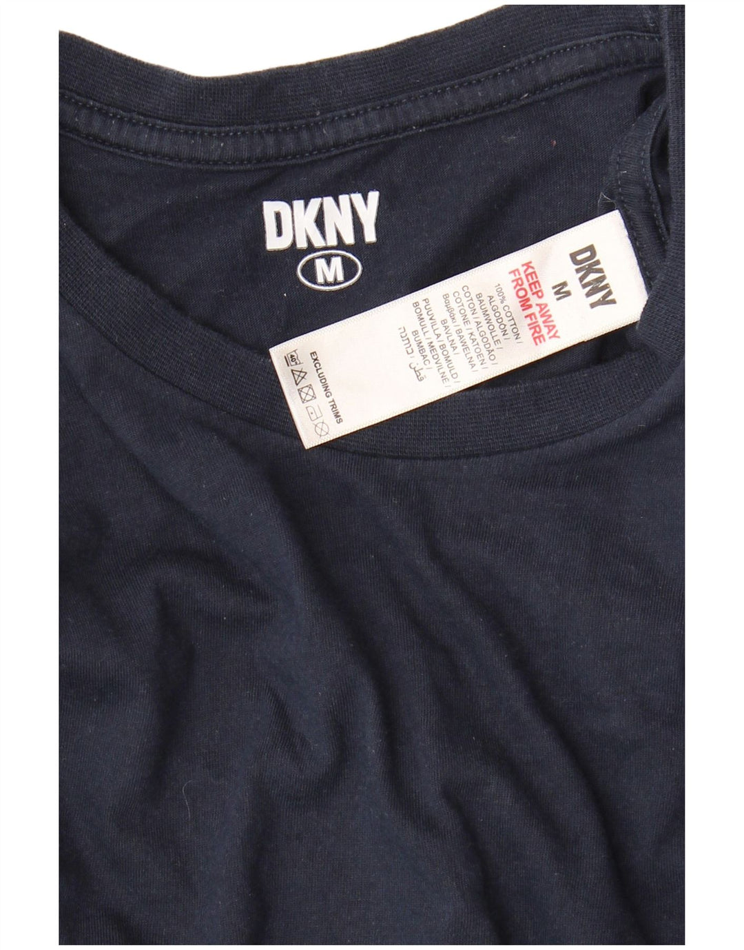 DKNY T-Shirt Homme Bleu Marine Moyen Coton