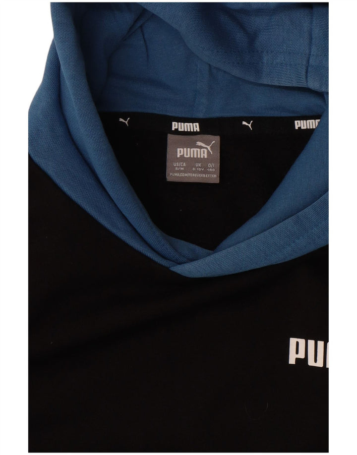 Puma Pull à capuche graphique garçon 9-10 ans Bleu Colorblock