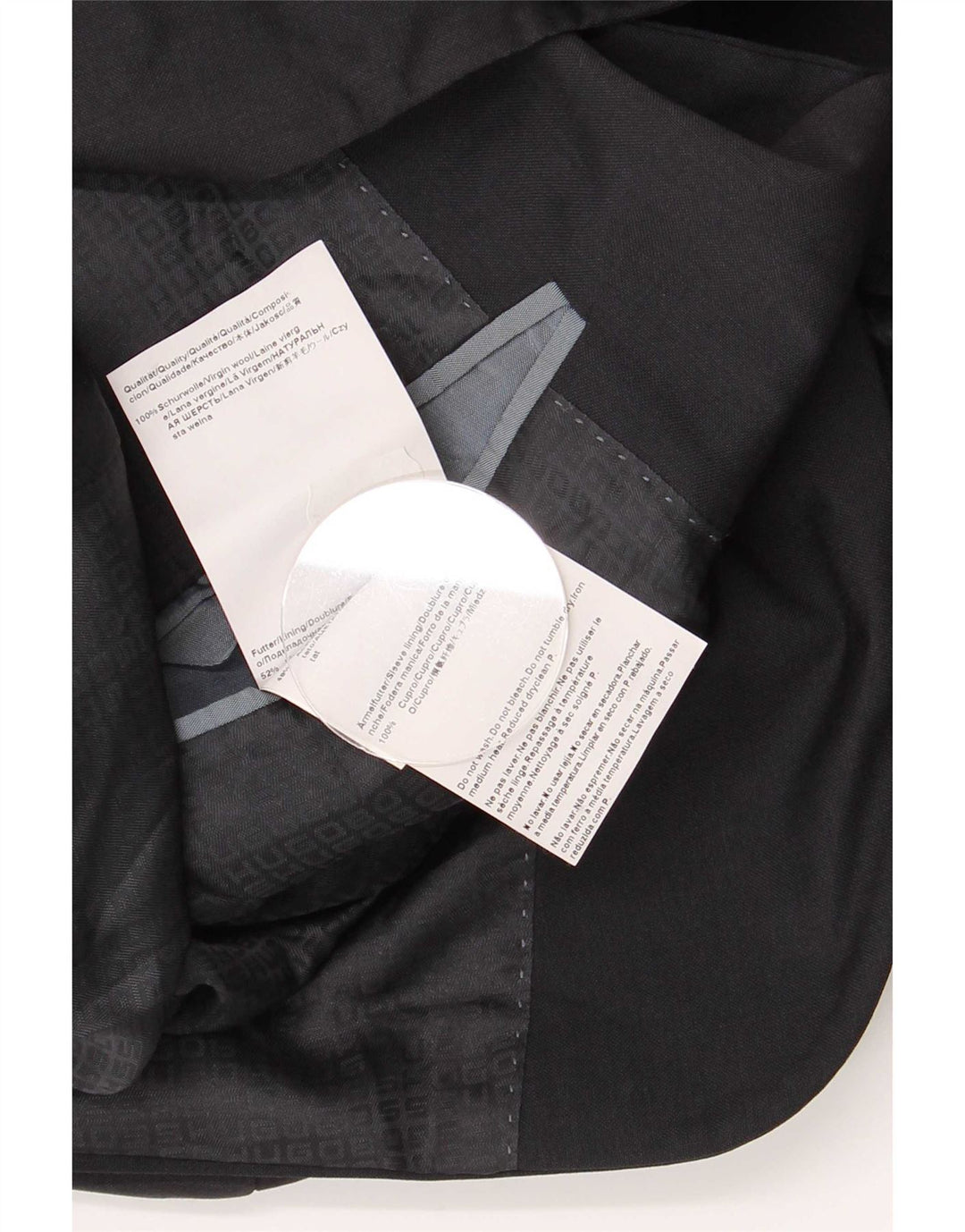 Hugo Boss Veste blazer à 2 boutons pour homme EU 48 Bleu marine moyen Laine vierge
