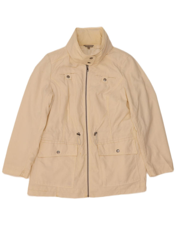 Marks & Spencer Veste utilitaire à capuche pour femme UK 16 Large Blanc cassé