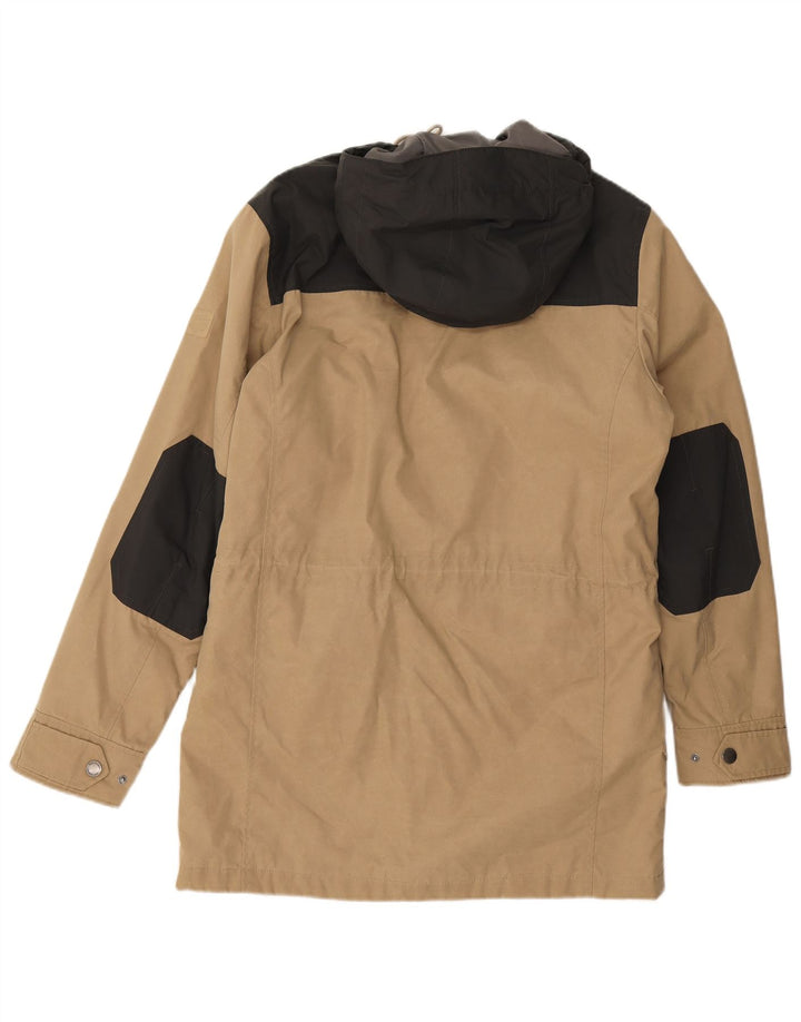 Jack Wolfskin Parka à capuche pour homme UK 36/38 Beige moyen Colourblock