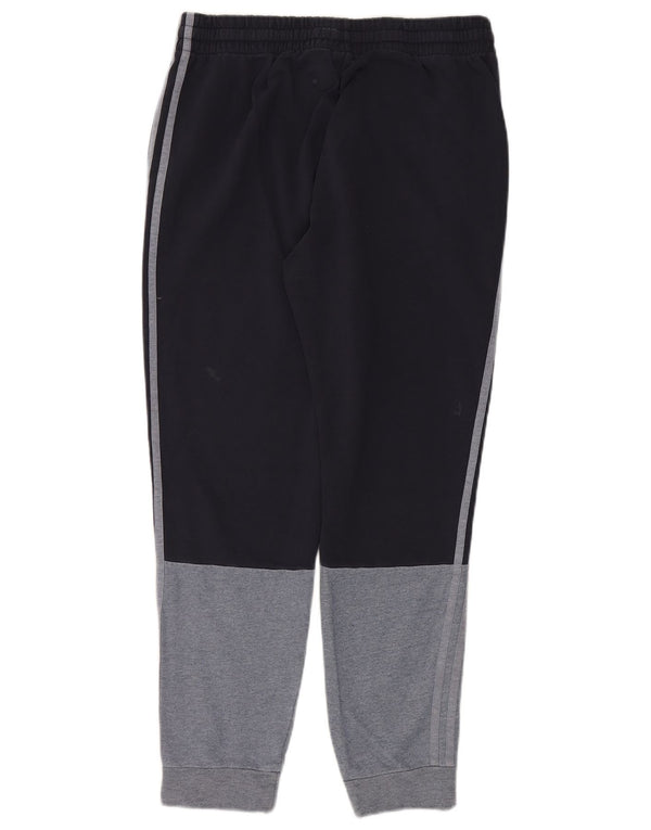 Adidas Pantalon de survêtement pour homme en coton color block Bleu marine Taille L