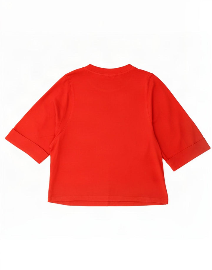 Benetton Haut à manches 3/4 pour femme UK 14 Rouge moyen