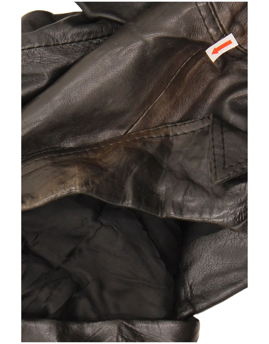 VINTAGE Womens Leather Jacket UK 10 Small Black