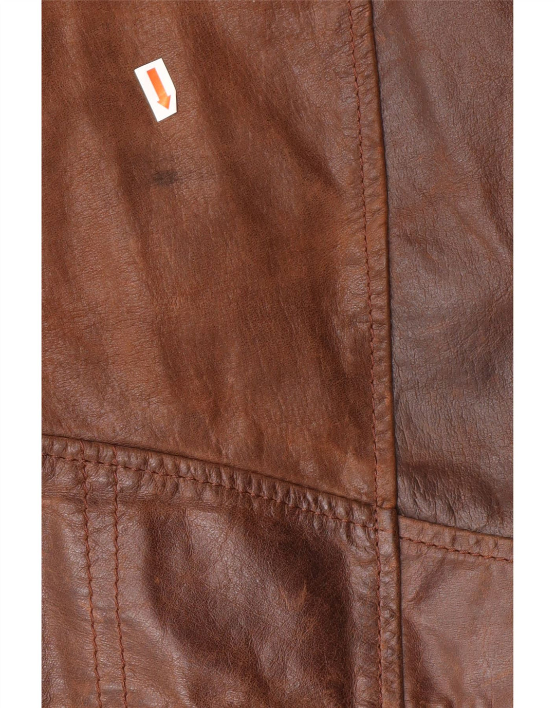 GIPSY Veste en Cuir Slim Homme UK 42 XL Cuir Marron