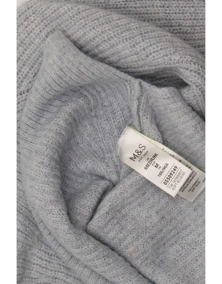 Marks & Spencer Pull court à col bateau pour femme Bleu moyen UK 14