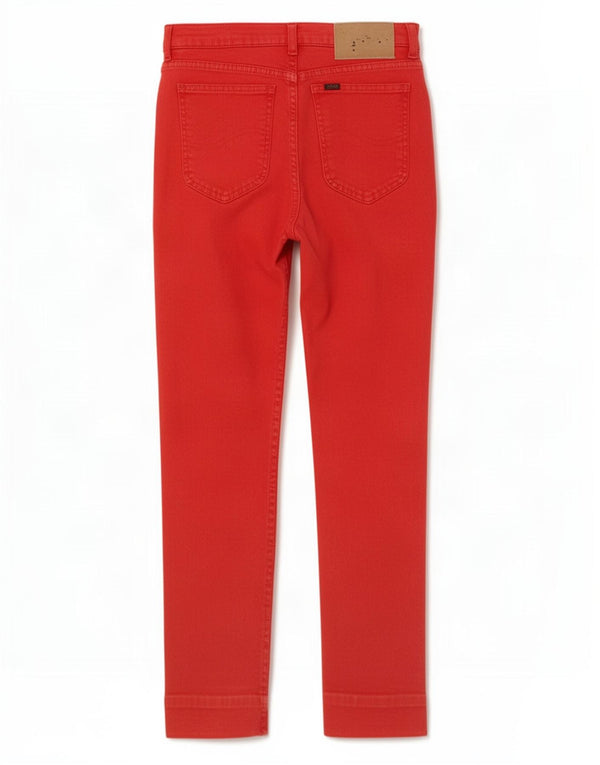 Lee Jean fuselé taille haute femme W33 L28 coton rouge